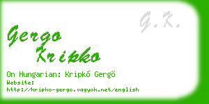 gergo kripko business card